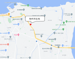 富山市四方荒屋の売地の位置（マップ）