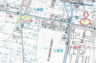 富山市下大久保にある売地のマップ